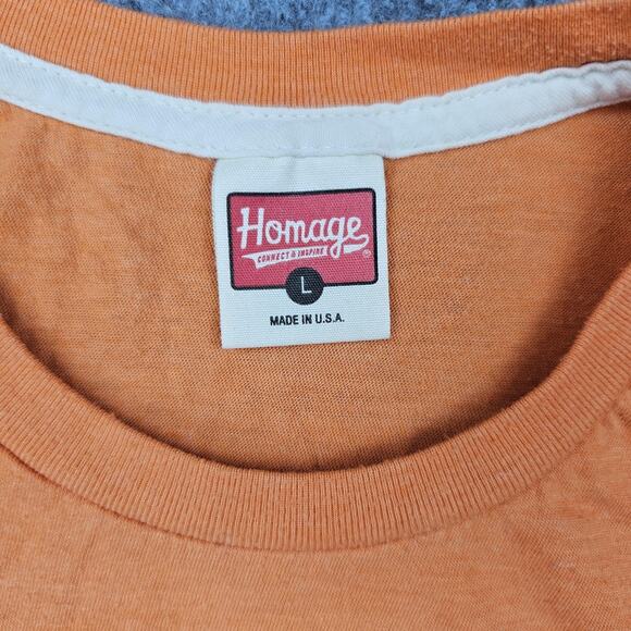 Homage Shirt Mens Large Orange The Mighty 'Nati Cincinnati USA Team Sports Y2K - Picture 3 of 8